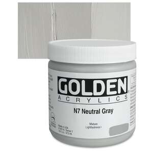 Golden Heavy Body Akrilik Boya 473 Ml Seri 1 N7 Neutral Gray - Thumbnail