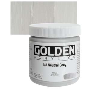 Golden Heavy Body Akrilik Boya 473 Ml Seri 1 N8 Neutral Gray - 1