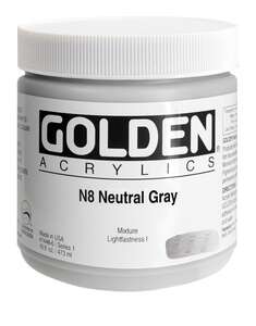 Golden Heavy Body Akrilik Boya 473 Ml Seri 1 N8 Neutral Gray - Thumbnail