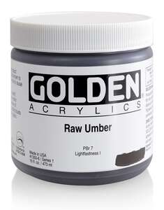 Golden Heavy Body Akrilik Boya 473 Ml Seri 1 Raw Umber - 3