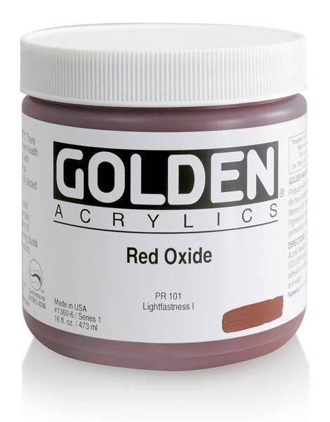 Golden Heavy Body Akrilik Boya 473 Ml Seri 1 Red Oxide - 3