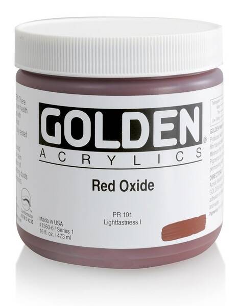 Golden Heavy Body Akrilik Boya 473 Ml Seri 1 Red Oxide