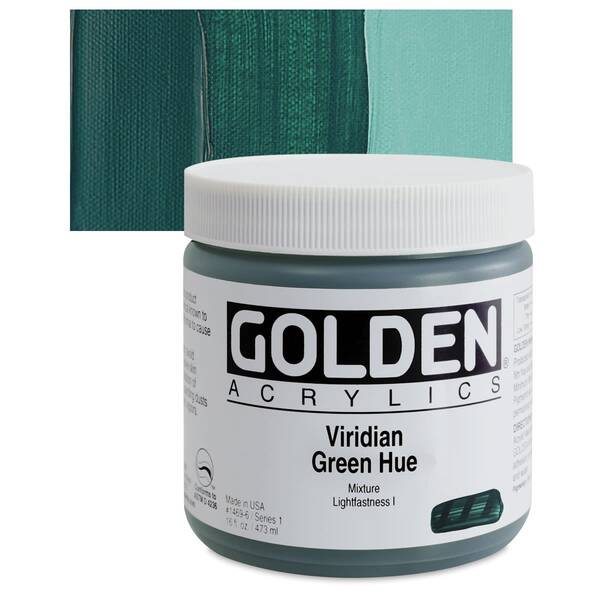 Golden Heavy Body Akrilik Boya 473 Ml Seri 1 Viridian Green Hue - 1