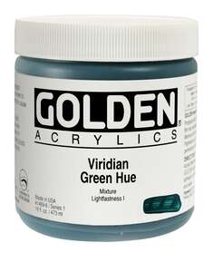 Golden Heavy Body Akrilik Boya 473 Ml Seri 1 Viridian Green Hue - 3