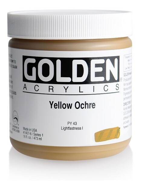 Golden Heavy Body Akrilik Boya 473 Ml Seri 1 Yellow Ochre - 3