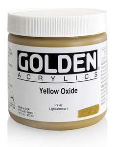 Golden Heavy Body Akrilik Boya 473 Ml Seri 1 Yellow Oxide - 3