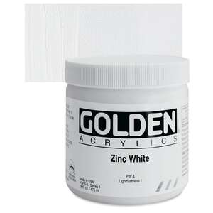 Golden - Golden Heavy Body Akrilik Boya 473 Ml Seri 1 Zinc White