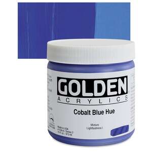 Golden Heavy Body Akrilik Boya 473 Ml Seri 2 Cobalt Blue Hue - 1