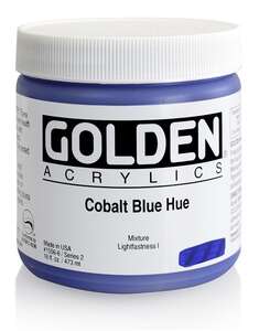 Golden Heavy Body Akrilik Boya 473 Ml Seri 2 Cobalt Blue Hue - Thumbnail
