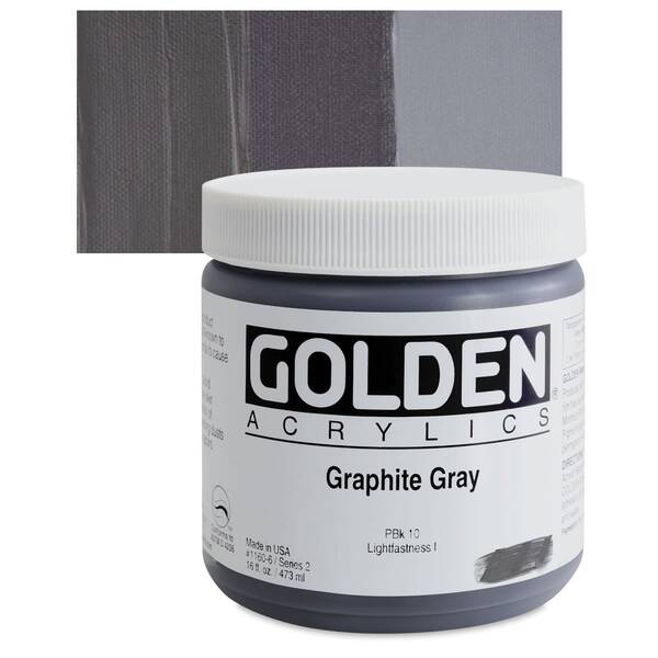 Golden Heavy Body Akrilik Boya 473 Ml Seri 2 Graphite Gray - 1