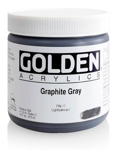 Golden Heavy Body Akrilik Boya 473 Ml Seri 2 Graphite Gray - 3