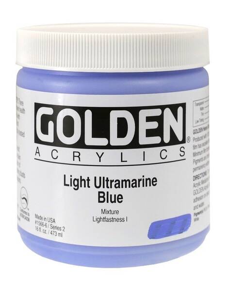 Golden Heavy Body Akrilik Boya 473 Ml Seri 2 Light Ultramarine Blue