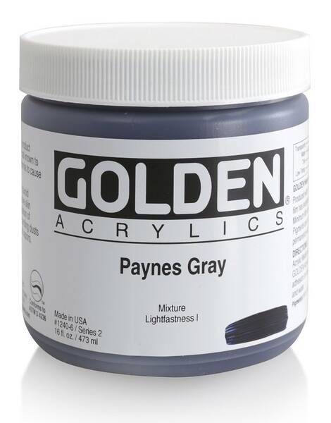 Golden Heavy Body Akrilik Boya 473 Ml Seri 2 Paynes Gray