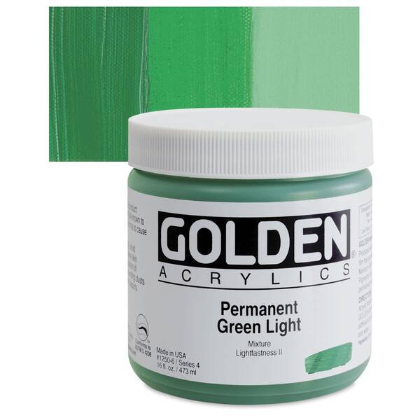 Golden Heavy Body Akrilik Boya 473 Ml Seri 4 Permanent Green Light - 1