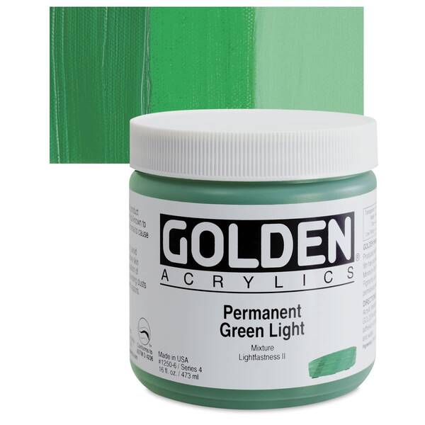 Golden Heavy Body Akrilik Boya 473 Ml Seri 2 Permanent Green Light