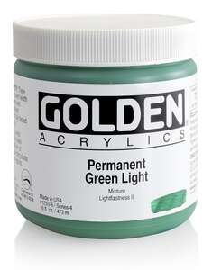 Golden Heavy Body Akrilik Boya 473 Ml Seri 2 Permanent Green Light - Thumbnail