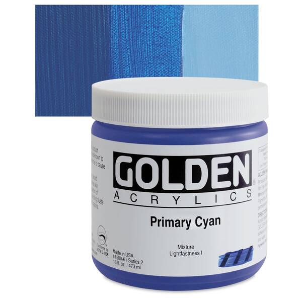 Golden Heavy Body Akrilik Boya 473 Ml Seri 2 Primary Cyan - 1