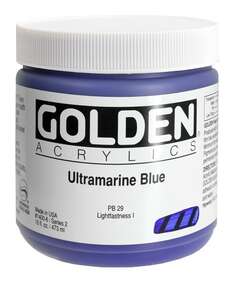 Golden Heavy Body Akrilik Boya 473 Ml Seri 2 Ultramarine Blue - Thumbnail