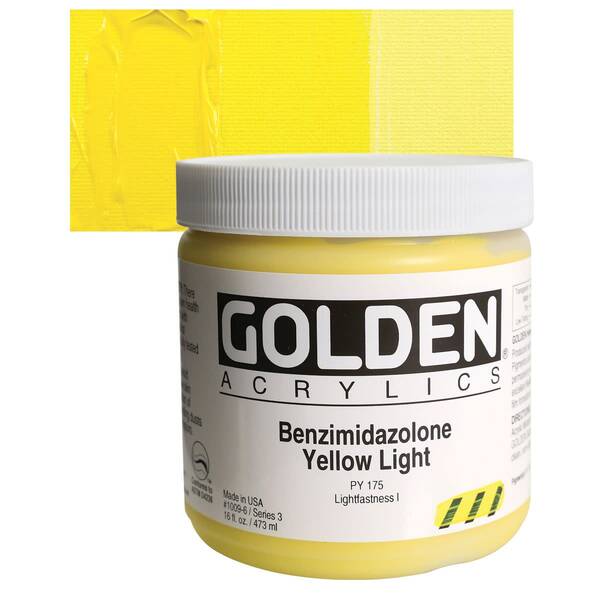 Golden Heavy Body Akrilik Boya 473 Ml Seri 3 Benzimidazolone Yellow Light - 1