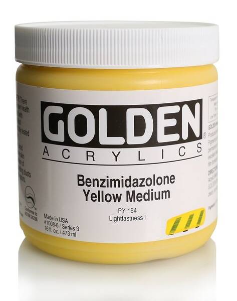 Golden Heavy Body Akrilik Boya 473 Ml Seri 3 Benzimidazolone Yellow Medium - 3