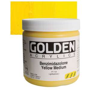 Golden - Golden Heavy Body Akrilik Boya 473 Ml Seri 3 Benzimidazolone Yellow Medium