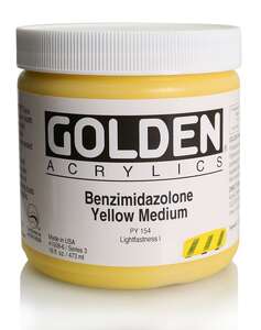 Golden Heavy Body Akrilik Boya 473 Ml Seri 3 Benzimidazolone Yellow Medium - Thumbnail