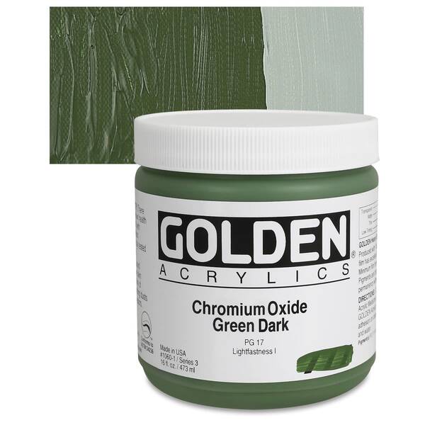 Golden Heavy Body Akrilik Boya 473 Ml Seri 3 Chromium Oxide Green Dark
