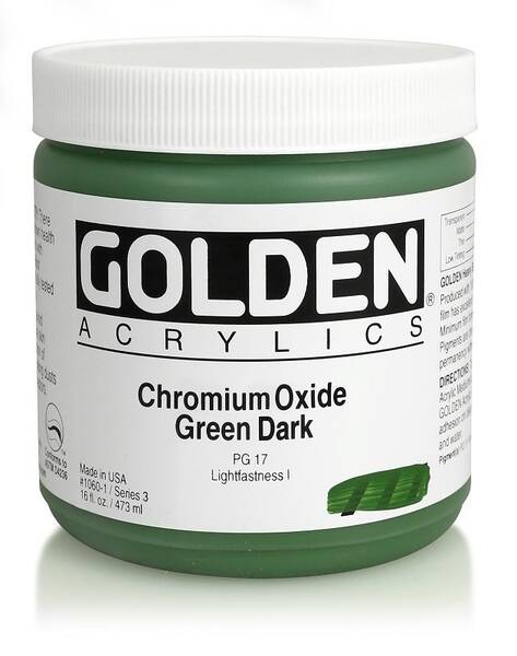 Golden Heavy Body Akrilik Boya 473 Ml Seri 3 Chromium Oxide Green Dark