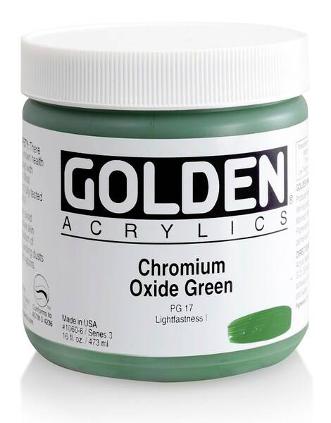 Golden Heavy Body Akrilik Boya 473 Ml Seri 3 Chromium Oxide Green