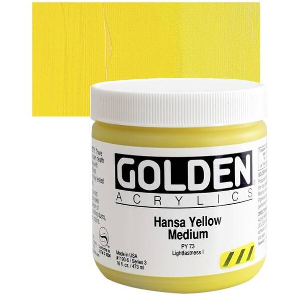 Golden Heavy Body Akrilik Boya 473 Ml Seri 3 Hansa Yellow Medium - 1