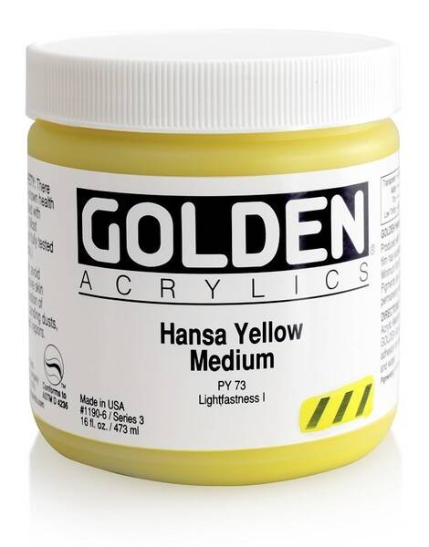 Golden Heavy Body Akrilik Boya 473 Ml Seri 3 Hansa Yellow Medium - 3