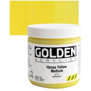 Golden - Golden Heavy Body Akrilik Boya 473 Ml Seri 3 Hansa Yellow Medium