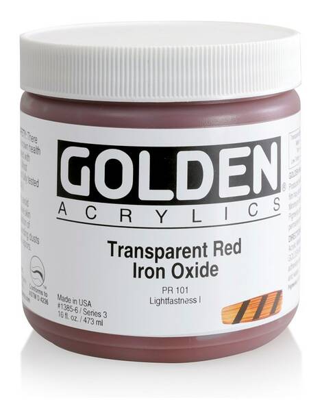 Golden Heavy Body Akrilik Boya 473 Ml Seri 3 Transparent Red Iron Oxide - 3