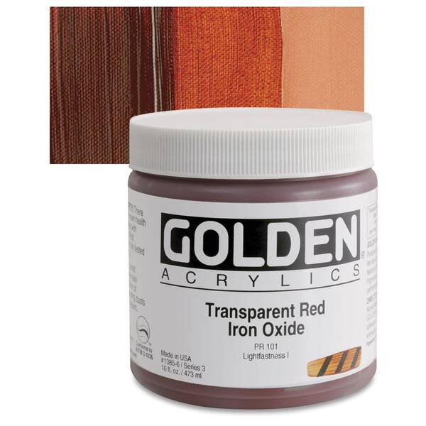 Golden Heavy Body Akrilik Boya 473 Ml Seri 3 Transparent Red Iron Oxide