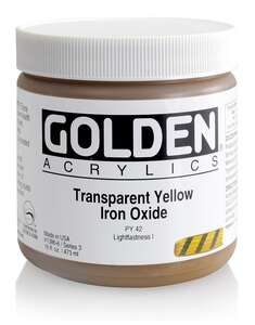 Golden Heavy Body Akrilik Boya 473 Ml Seri 3 Transparent Yellow Iron Oxide - Thumbnail