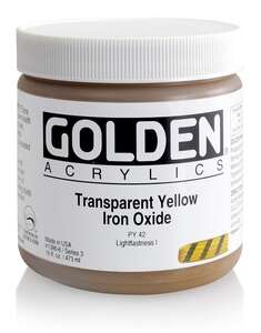 Golden Heavy Body Akrilik Boya 473 Ml Seri 3 Transparent Yellow Iron Oxide - 3