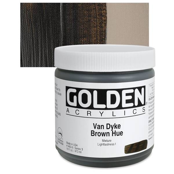 Golden Heavy Body Akrilik Boya 473 Ml Seri 3 Van Dyke Brown Hue - 1