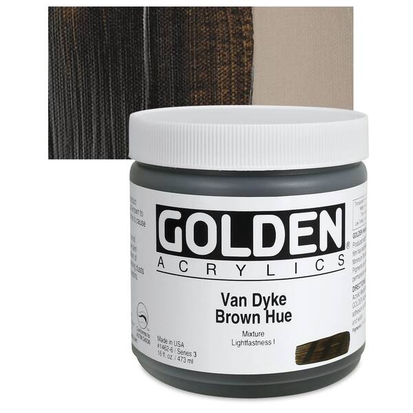 Golden Heavy Body Akrilik Boya 473 Ml Seri 3 Van Dyke Brown Hue