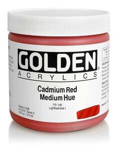 Golden Heavy Body Akrilik Boya 473 Ml Seri 4 Cadmium Red Medium Hue - 3