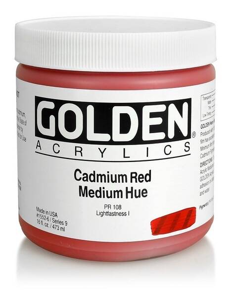 Golden Heavy Body Akrilik Boya 473 Ml Seri 4 Cadmium Red Medium Hue - 3