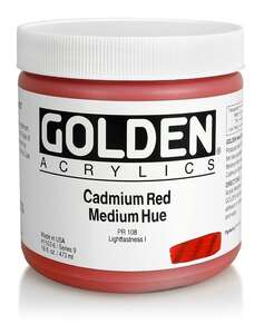 Golden Heavy Body Akrilik Boya 473 Ml Seri 4 Cadmium Red Medium Hue - Thumbnail