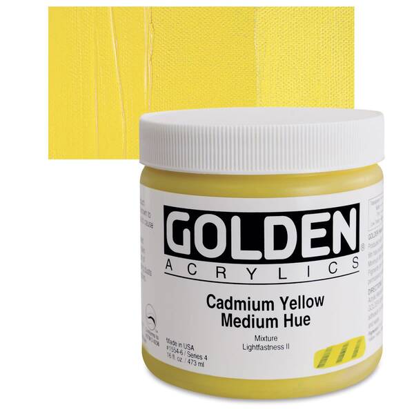 Golden Heavy Body Akrilik Boya 473 Ml Seri 4 Cadmium Yellow Medium Hue
