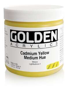 Golden Heavy Body Akrilik Boya 473 Ml Seri 4 Cadmium Yellow Medium Hue - Thumbnail