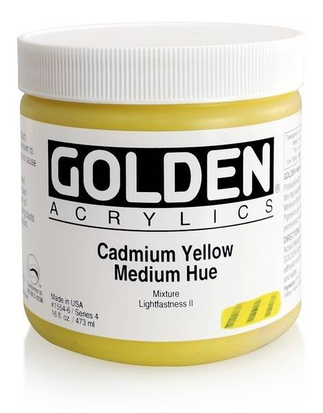 Golden Heavy Body Akrilik Boya 473 Ml Seri 4 Cadmium Yellow Medium Hue
