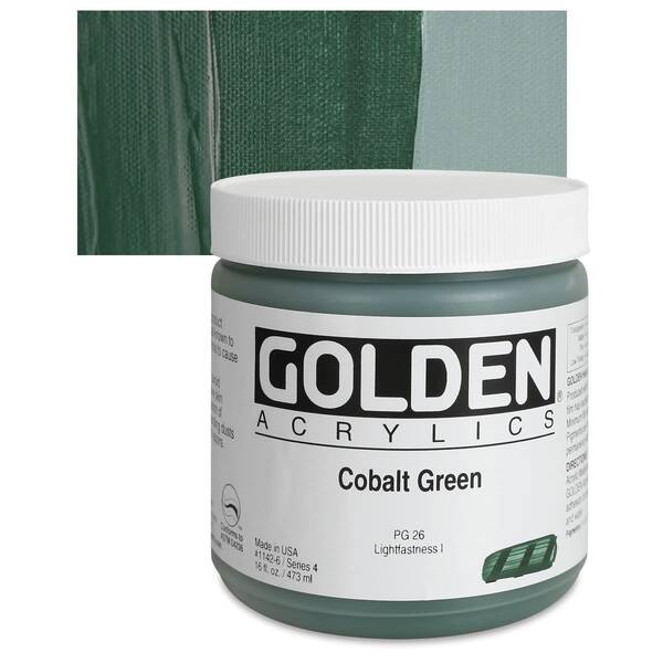 Golden Heavy Body Akrilik Boya 473 Ml Seri 4 Cobalt Green