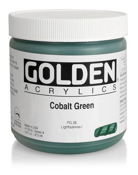 Golden Heavy Body Akrilik Boya 473 Ml Seri 4 Cobalt Green
