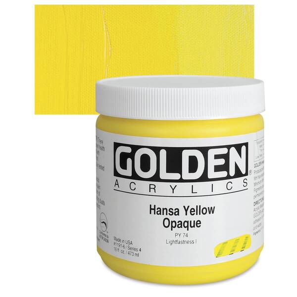 Golden Heavy Body Akrilik Boya 473 Ml Seri 4 Hansa Yellow Opaque - 1