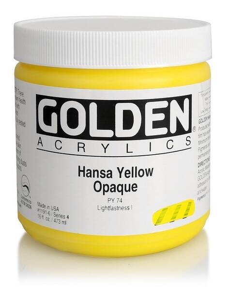 Golden Heavy Body Akrilik Boya 473 Ml Seri 4 Hansa Yellow Opaque