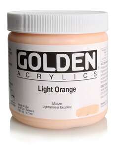 Golden Heavy Body Akrilik Boya 473 Ml Seri 4 Light Orange - 3