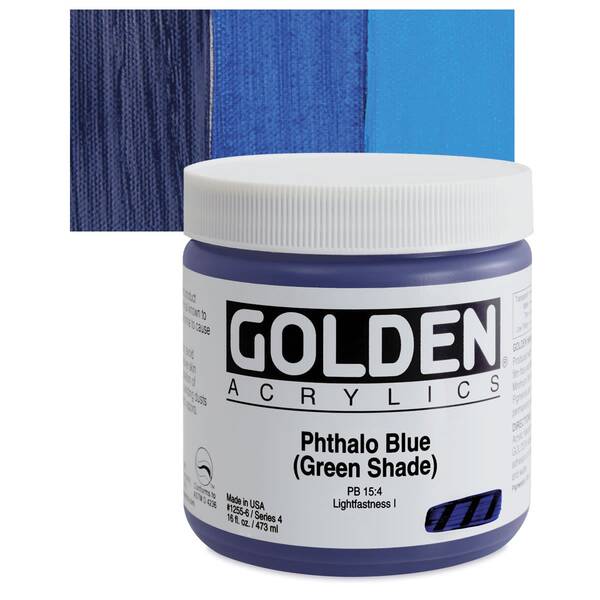 Golden Heavy Body Akrilik Boya 473 Ml Seri 4 Phthalo Blue Green Shade